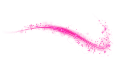 Pink magic spirals with sparkles. Pink light effect. Glitter particles with lines. Swirl effect. png