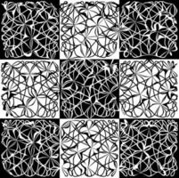 abstract black and white monochrome pattern. Geometry, calligraphy vector