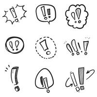 hand drawn Simple Set of Warnings Related Vector Line Icons in doodle style vector isolated