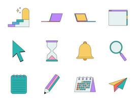 Miscellaneous Elements. Thin Line Icon Set vector