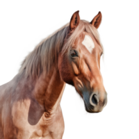 Horse portrait isolated. Illustration AI Generative png