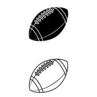 Rugby Ball icon vector set. American football illustration sign collection. Sport symbol or logo.