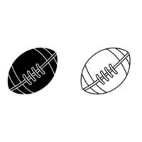 rugby pelota icono vector colocar. americano fútbol americano ilustración firmar recopilación. deporte símbolo o logo.