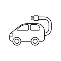 Electric car icon vector. Charging for an electric car illustration sign. Alternative energy symbol or logo. vector