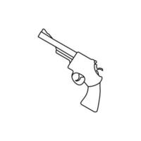 Revolver icon vector. weapon illustration sign. pistol symbol or logo. vector