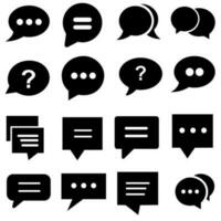 Speech web icon vector set. chat illustrator sign collection. message symbol or logo.