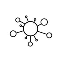 red conexiones icono vector. Internet ilustración signo. red símbolo o logo. vector