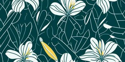 Whimsical Tropical Flora. Exploring Imaginative Frangipani Patterns for Summer vector