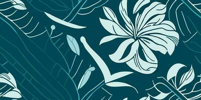 Frangipani Oasis. Embracing the Refreshing Beauty of Tropical Patterns vector