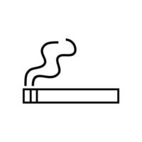 Cigarette icon vector. Smoke illustration sign. Cigarette smoke symbol or logo. vector
