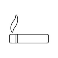 Cigarette icon vector. Smoke illustration sign. Cigarette smoke symbol or logo. vector
