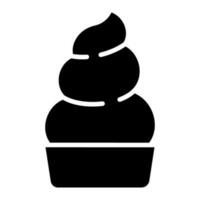 hielo crema icono vector. postre ilustración signo. dulce símbolo o logo. vector