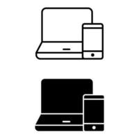 Smart devices icons vector set. gadgets illustration sign collection. computer equipment and electronics symbols.