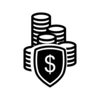 presupuesto icono vector. dinero cálculo ilustración logo. financiero pago símbolo. bancario logo. vector