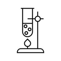 Chemical lab vector icon. research illustration sign. laboratory and biotechnology symbol.