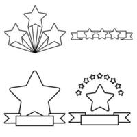 Star icon vector set. rating illustration sign collection. ranking symbol. assessment logo.