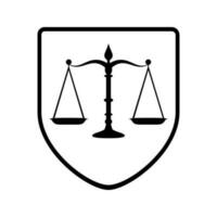 Law icon vector. justice illustration sign. court symbol. vector