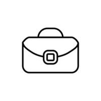 Briefcase vector icon. portfolio illustration sign. Bag symbol.