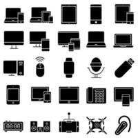 Devices icon vector set. Electronics illustration sign collection. Computers and mobile phones symbol.