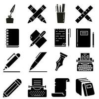 Writing vector icon set. Notes illustration sign collection. notice symbol.