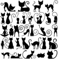 gato icono vector colocar. mascota ilustración firmar recopilación. gato símbolo.