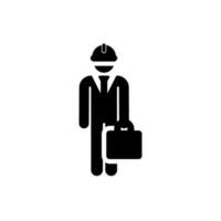 Employee icon vector. Worker illustration sign. Job symbol or logo. vector