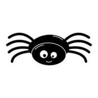 gracioso araña icono vector. Víspera de Todos los Santos ilustración firmar o símbolo. vector