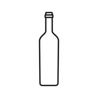 Wine bottle icon vector. Wine illustration sign. bottle symbol or logo. vector