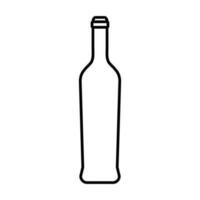 vino botella icono vector. vino ilustración signo. botella símbolo o logo. vector