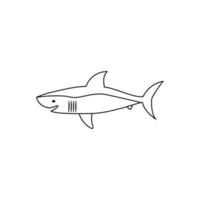 Shark icon vector. Sea life illustration sign. fish symbol or logo. vector