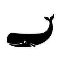 Baby whale icon vector. Whale illustration sign. Sperm whale symbol. Sea life logo. vector