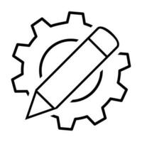 Customisation vector icon. customize illustration sign. mechanical symbol. settings logo. Option mark.