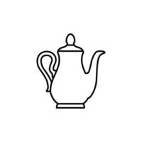 Teapot icon vector. Kettle illustration sign. Tea symbol. Teakettle logo. Hot drink mark. vector