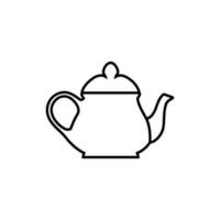 Teapot icon vector. Kettle illustration sign. Tea symbol. Teakettle logo. Hot drink mark. vector