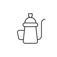 Teapot icon vector. Kettle illustration sign. Tea symbol. Teakettle logo. Hot drink mark. vector