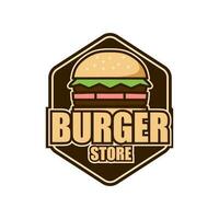 burger store logo template vector