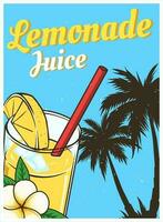 lemonade juice poster design for print vector