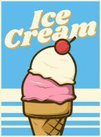ice cream poster design for print vector