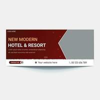 Luxury hotel web banners of standard size with a place for photos. Vertical, horizontal and square template. vector illustration EPS 10