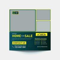 Real Estate Social Media Post Template, Editable Post Template Social Media Banners. vector