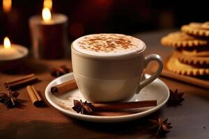 chai latte Profesional advertising Food Photography AI Generated photo