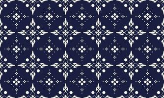 geometric and flower ethnic fabric pattern on blue background for cloth carpet wallpaper background wrapping etc. vector