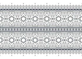 geometric flower and mandala ethnic fabric pattern for cloth carpet wallpaper background wrapping etc. vector