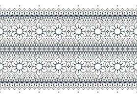 geometric flower and mandala ethnic fabric pattern for cloth carpet wallpaper background wrapping etc. vector