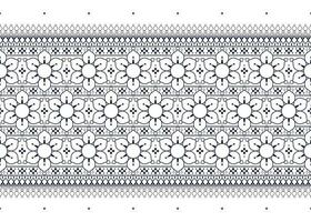 geometric flower and mandala ethnic fabric pattern for cloth carpet wallpaper background wrapping etc. vector