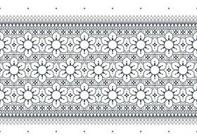 geometric flower and mandala ethnic fabric pattern for cloth carpet wallpaper background wrapping etc. vector