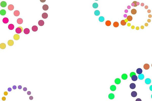 Colorful Dotted Circle Design Abstract Background Vector
