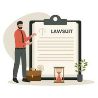 Lawsuit concept illustration vector