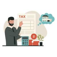 Property tax concept illustration vector