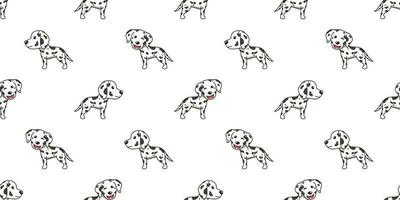 Vector cartoon dalmatian dog seamless pattern background